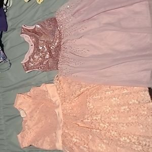 Set of 2 pretty pink 7/8 dresses